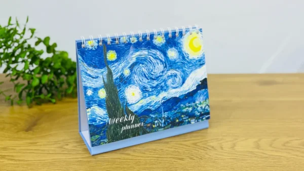 Van Gogh Dizaynlı Masaüstü Təqvim, Həftəlik Planlaycı - Grido hədiyyə mağazası