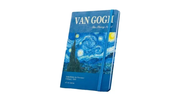 Van Gogh Temalı Göy Estetik Bloknot 228 12B– İncəsənət İlhamlı Gündəlik - Grido hədiyyə mağazası