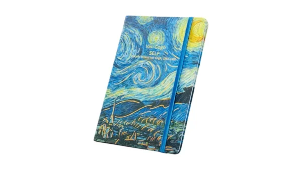 Van Gogh Temalı Göy Estetik Bloknot 228 13B– İncəsənət İlhamlı Gündəlik - Grido hədiyyə mağazası